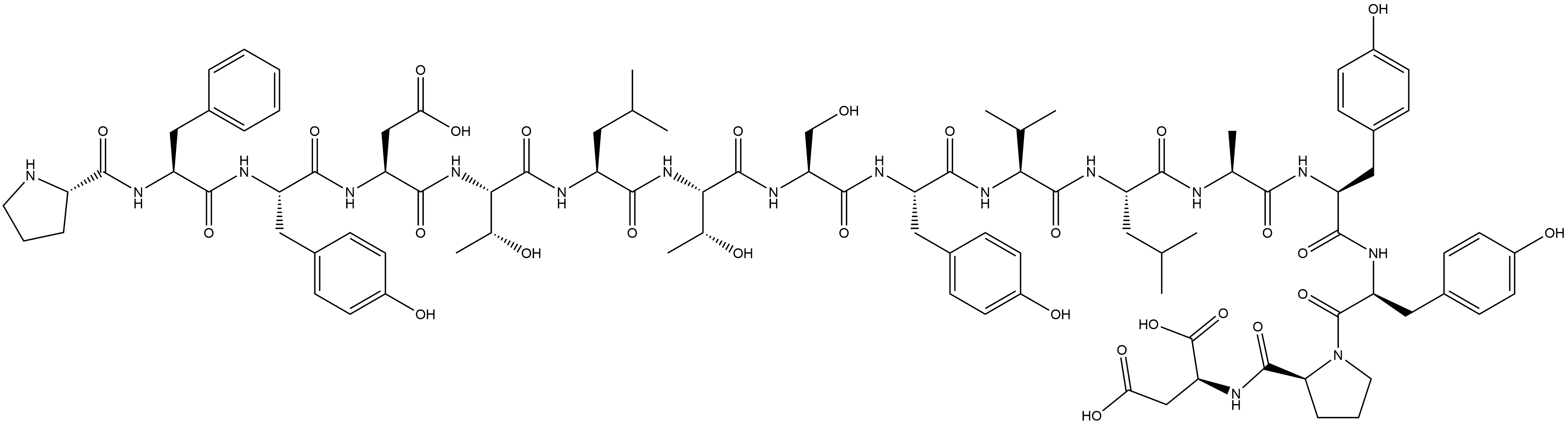 L Aspartic acid L prolyl L phenylalanyl L tyrosyl L α aspartyl L