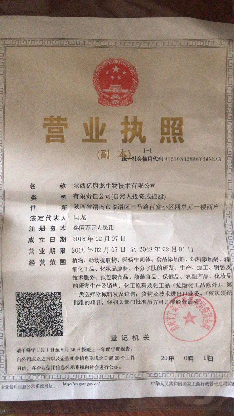 Business License Of EnterpriseLegal Person
