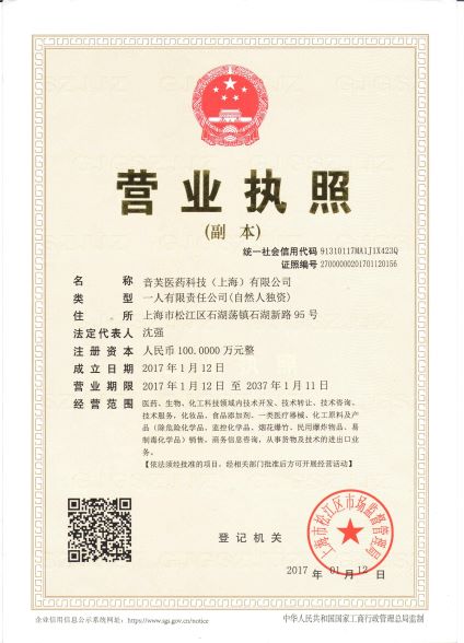 Business License Of EnterpriseLegal Person