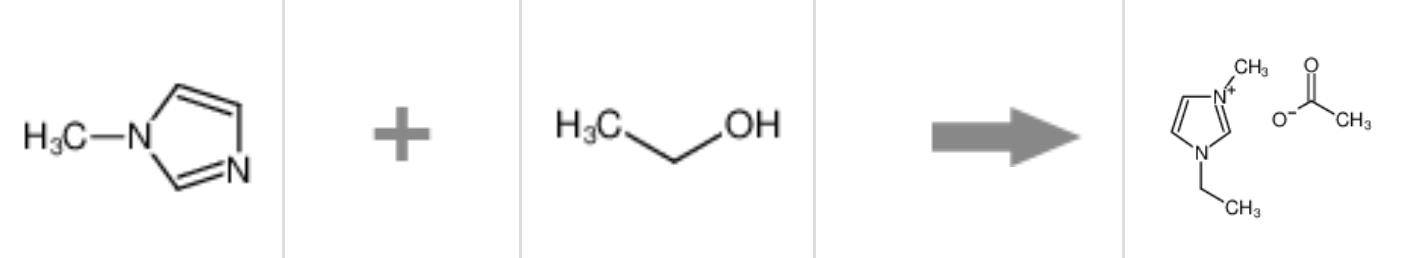 1 乙基 3 甲基咪唑醋酸盐的制备及结构确证