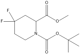 1-tert-butyl 2-Methyl 4,4-difluoropiperidine-1,2-dicarboxylate 结构式