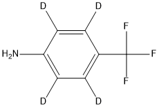 4-三氟甲氨基苯-2,3,5,6-d4 结构式