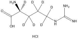 L-精氨酸 D7盐酸盐 结构式