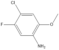 2-甲氧基-4-氟-5-氯苯胺 结构式