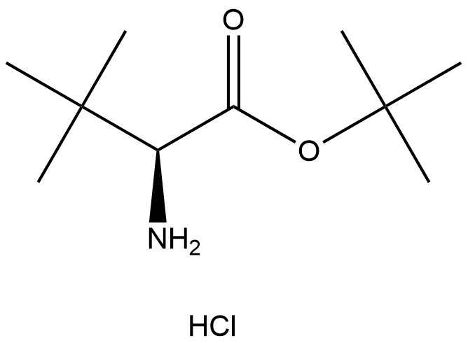 (S)-2-氨基-3,3-二甲基丁酸叔丁酯盐酸盐 结构式