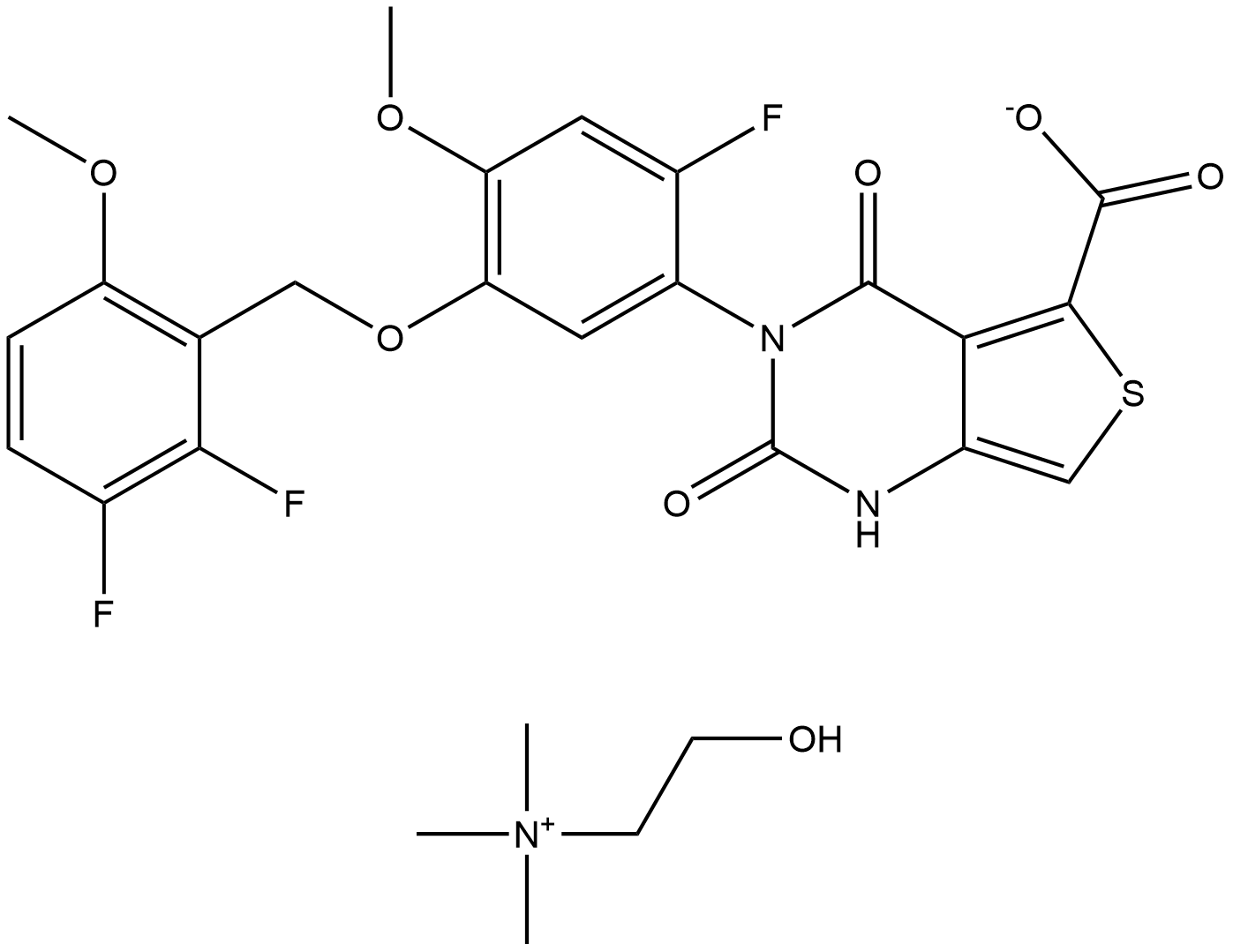 林扎戈利胆碱 结构式