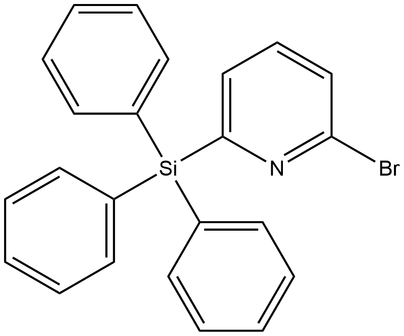 2-溴-6-(三苯基甲硅烷基)吡啶 结构式