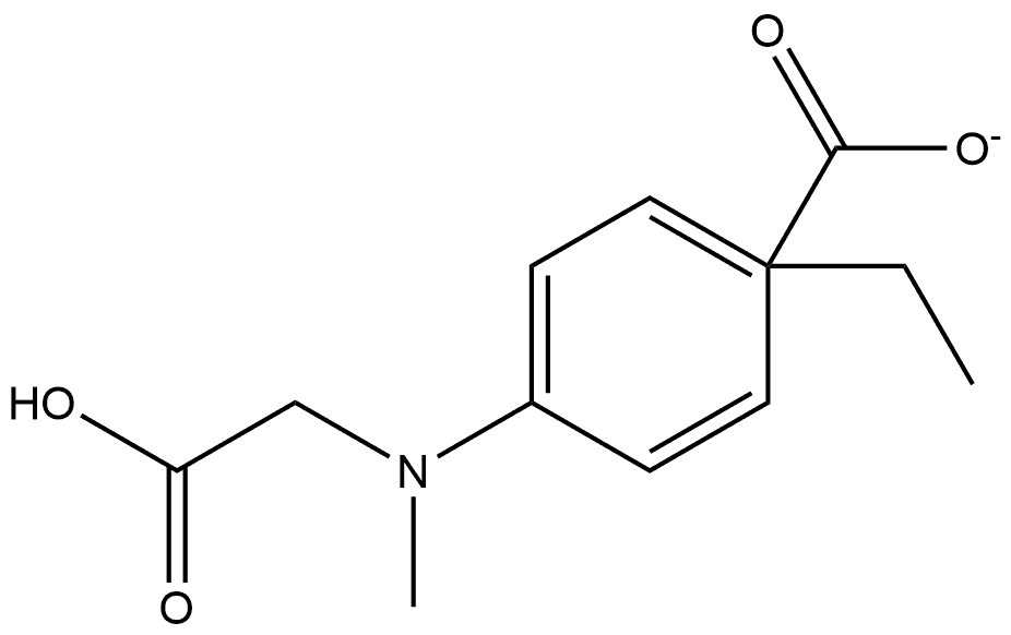 1-4-[(羧甲基)甲氨基]苯甲酸乙酯 结构式