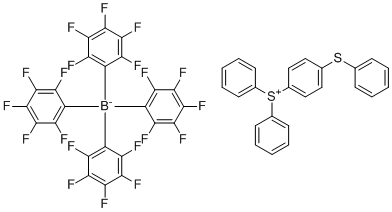 SULFONIUM, DIPHENYL[4-(PHENYLTHIO)PHENYL]-, TETRAKIS(2,3,4,5,6-PENTAFLUOROPHENYL)BORATE(1-) (1:1) 结构式