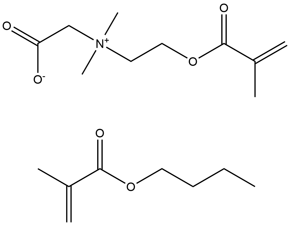 氢氧化[N-羧甲基-N,N-二甲基-2-[(2-甲基-1-氧代-2-丙烯基)氧]]乙铵内盐与甲基丙烯酸烷基-C1-18-酯和甲基丙烯酸环己酯的聚合物 结构式