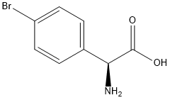 (S)-2-氨基-2-(4-溴苯基)乙酸 结构式