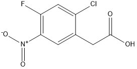 2-(2-chloro-4-fluoro-5-nitrophenyl)acetic acid 结构式