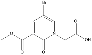 2-(5-bromo-3-(methoxycarbonyl)-2-oxopyridin-1(2H)-yl)acetic acid 结构式