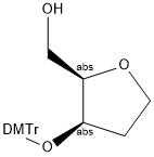 ((2R,3R)-3-(bis(4-methoxyphenyl)(phenyl)methoxy)tetrahydrofuran-2-yl)methanol 结构式