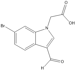2-(6-bromo-3-formyl-1H-indol-1-yl)acetic acid 结构式