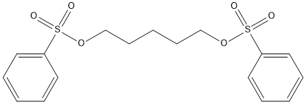 1,5-Pentanediol, 1,5-dibenzenesulfonate 结构式