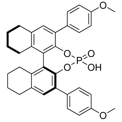 (11bS)-4-羟基-2,6-双(4-甲氧基苯基)-8,9,10,11,12,13,14,15-八氢二萘并[2,1-d:1',2'-f][1,3,2]二氧杂磷杂环庚烯 4-氧化物 结构式