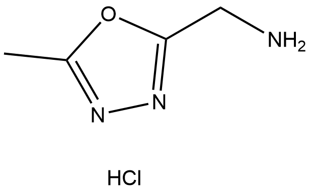 (5-甲基-1,3,4-噁二唑-2-基)甲胺盐酸盐 结构式