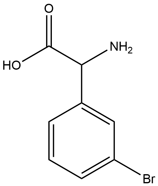 3-溴-DL-苯甘氨酸 结构式