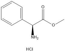 (S)-(+)-2-苯基甘氨酸甲酯 结构式