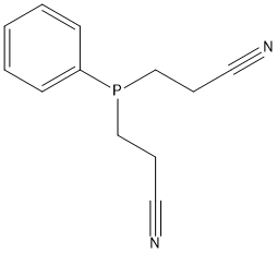双(2-氰基乙基)苯基膦 结构式