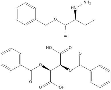 [(2S,3S)-2-(苄氧基)-3-戊基]肼-(2S,3S)-2,3-二(苯酰氧基)丁二酸 结构式