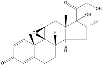 地塞米松9,11-环氧 结构式