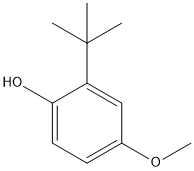 叔丁基-4-羟基茴香醚 结构式