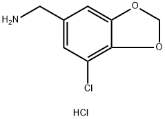 5-氨甲基-7-氯-1,3-苯并二茂 盐酸盐 结构式