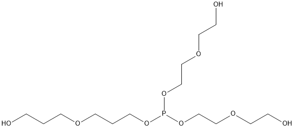 三(二聚丙二醇)亚磷酸酯 结构式