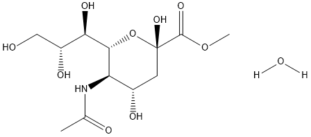 N-乙酰-β-神经氨酸甲酯一水合物 结构式