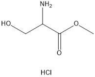 DL-丝氨酸甲酯盐酸盐 结构式