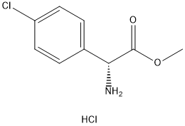 R-4-氯苯甘氨酸甲酯盐酸盐 结构式