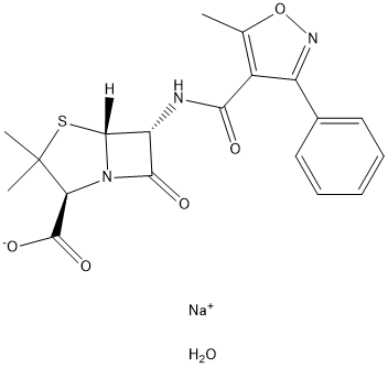 苯唑西林钠 结构式