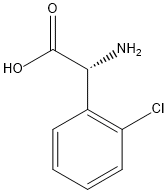 D-(+)-(2-氯苯)甘氨酸 结构式