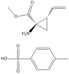 (1R,2S)-1-氨基-2-乙烯基环丙烷甲酸甲酯 4-甲基苯磺酸盐 结构式