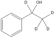 仲苯乙醇-1,2,2,2-D4 结构式