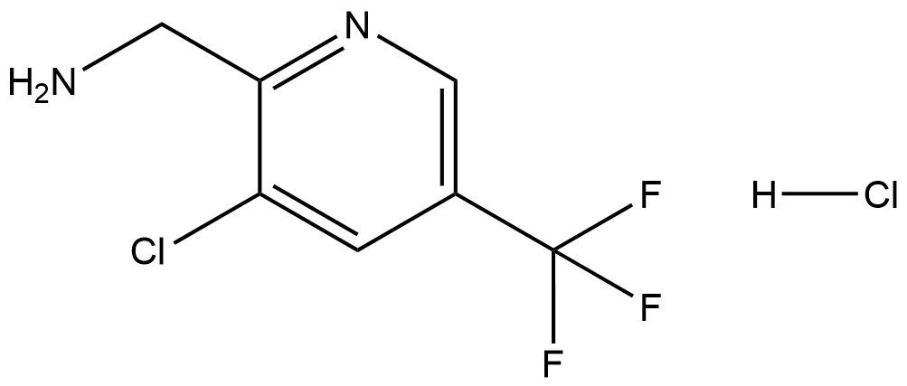 2-(氨甲基)-3-氯-5-三氟甲基吡啶盐酸盐 结构式