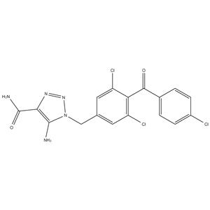 5-Amino-1-(3,5-dichloro-4-(4-chlorobenzoyl)benzyl)-1H-1,2,3-triazole-4-carboxamide