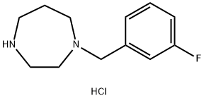 1-(3-氟-苄基)-[1,4]二氮杂环庚烷盐酸盐 结构式