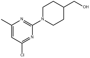 [1-(4-氯-6-甲基-嘧啶-2-基)-哌啶-4-基]-甲醇 结构式