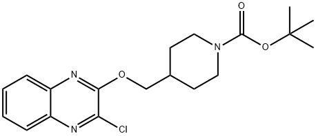 4-(3-氯-喹喔啉-2-基氧基甲基)-哌啶-1-羧酸叔丁基酯 结构式