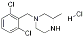 1-(2,6-Dichloro-benzyl)-3-methyl-piperazine hydrochloride 结构式