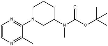 甲基-[1-(3-甲基吡嗪-2-基)-哌啶-3-基]-氨基甲酸叔丁基酯 结构式