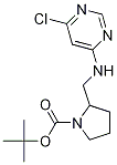 2-[(6-氯-嘧啶-4-基氨基)-甲基]-吡咯烷-1-羧酸叔丁基酯 结构式