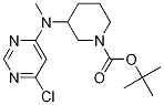 3-[(6-氯-嘧啶-4-基)-甲基-氨基]-哌啶-1-羧酸叔丁基酯 结构式