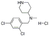 (2,4-二氯-苄基)-甲基-哌啶-4-基-胺盐酸盐 结构式