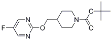 4-(5-氟嘧啶-2-基氧基甲基)-哌啶-1-羧酸叔丁基酯 结构式