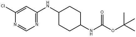 [4-(6-氯-嘧啶-4-基氨基)-环己基]-氨基甲酸叔丁酯 结构式