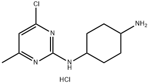 N-(4-氯-6-甲基-嘧啶-2-基)-环己烷-1,4-二胺盐酸盐 结构式